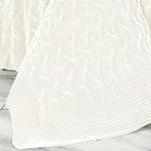 Nazik Home Emma Triko Battaniye Krem Çift Kişilik - 2
