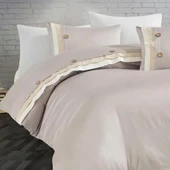 Nazik Home Este Pamuklu Nevresim Takımı Krem Çift Kişilik - 1