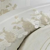 Nazik Home Floransa Nevresim-Pike Seti Krem Çift Kişilik - 2