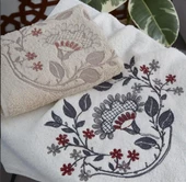 Nazik Home Vanessa Havlu Bordo / İndigo 50X90 - 1