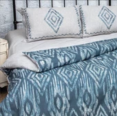 Nazik Home Verona Dijital Baskı Nevresim Takımı Mavi Tek Kişilik thumbnail 2