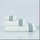 Nazik Home Zen Çizgi Nakışlı Havlu Yeşil 50X90 thumbnail 2