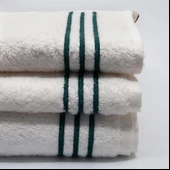 Nazik Home Zen Çizgi Nakışlı Havlu Yeşil 50X90 thumbnail 1