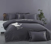 Zebra Casa Baldi Nakışlı Nevresim Takımı-Gri - 1