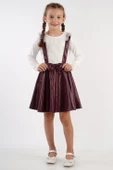 Deri Etekli Brode Yaka Kız Çocuk Takım MNK2113 thumbnail 4