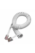 Spiralli Telefon Ahize Kablosu - Beyaz - 1