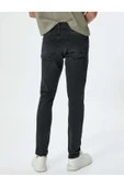 Skinny Fit Kot Pantolon - Michael Jean 4SAM40005ND SİYAH - 3