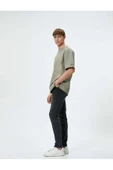 Skinny Fit Kot Pantolon - Michael Jean 4SAM40005ND SİYAH - 1