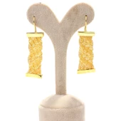 925 Ayar Gümüş Saç Örgüsü Toplu Küpe thumbnail 3