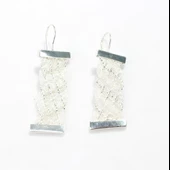 925 Ayar Gümüş Saç Örgüsü Toplu Küpe thumbnail 4