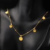 Dorika Tuğralı 14 Ayar Altın Zincir Set thumbnail 5