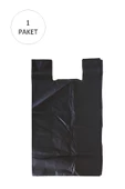 Siyah Hışır Atlet Poşet Mini Boy 22x31 cm 1 Paket Takriben 500 Adet - 1