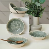 Keramika Keraart Maya Hitit Yemek Tabağı 18 Cm 6 Adet - 20790 - 1