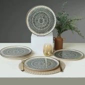 Keramika Keraart Maya Nordic Servis Tabağı 28 Cm 6 Adet 20788 - 4