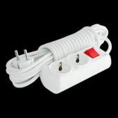 Kablolu 2'li Grup Priz Fiş 10 Metre Topraklı Anahtarlı Düğmeli Çoklu Çoğaltıcı Asmalı Uzatma thumbnail 4