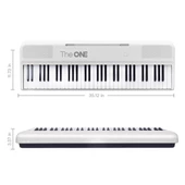 The ONE SK-COLOR Akıllı Taşınabilir 61 Işıklı Tuşlu Bluetooth Org - Beyaz - 2
