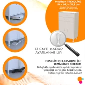 Modilayn SOFT 55 x 99,5 x 32,5 cm Çift Çekmeceli Çok Amaçlı Banyo & Mutfak Dolabı - 2
