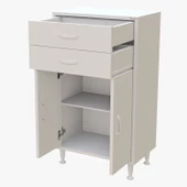 Modilayn SOFT 55 x 99,5 x 32,5 cm Çift Çekmeceli Çok Amaçlı Banyo & Mutfak Dolabı - 4