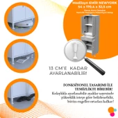 Modilayn EMİR NEWYORK 54 x 170,4 x 32,5 cm Kapaklı Ve Çekmeceli Çok Amaçlı Banyo & Mutfak Dolabı - 3