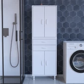 Modilayn SOFT ERA 55 x 187,9 x 32,5 cm Kapaklı Ve Çekmeceli Çok Amaçlı Banyo & Mutfak Dolabı - 2