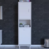 Modilayn NUR SÖKE ŞİLE 50 x 160 x 32,5 cm Çamaşır Hazneli Çok Amaçlı Banyo Dolabı - 1