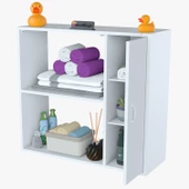 Modilayn URLA 90 x 85,5 x 32,5 cm Makine Üstü Çok Amaçlı Asma Mutfak & Banyo Dolabı - 5