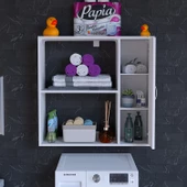 Modilayn URLA 90 x 85,5 x 32,5 cm Makine Üstü Çok Amaçlı Asma Mutfak & Banyo Dolabı - 1