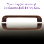 Alperen Düz Eskitme Antik Bakır Metal 128 mm Mobilya Mutfak Çekmece Dolap Kulpu Kulbu Kulpları - 3