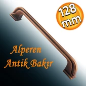 Alperen Düz Eskitme Antik Bakır Metal 128 mm Mobilya Mutfak Çekmece Dolap Kulpu Kulbu Kulpları - 1