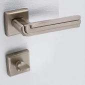 Defne Lüx İnox Kare Rozetli Wc-Banyo Kapısı Uyumlu Kapı Kolu Sağa ve Sola Uygun Kapı Kolları 1 Takım thumbnail 2