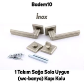 Defne Lüx İnox Kare Rozetli Wc-Banyo Kapısı Uyumlu Kapı Kolu Sağa ve Sola Uygun Kapı Kolları 1 Takım thumbnail 4