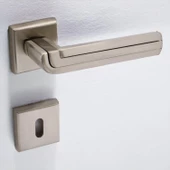 Defne Lüx İnox Kare Rozetli Oda Kapısı Uyumlu Kapı Kolu Sağa ve Sola Uygun Kapı Kolları 1 Takım thumbnail 5