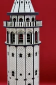 Galata Kulesi Ahşap Işıklı Hediyelik Masaüstü Dekor Sm-11 - 2