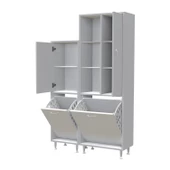 MODİLAYN Forbest İnci 95 x 165 cm Çamaşır Hazneli Çok Amaçlı Banyo & Mutfak Dolabı - 7