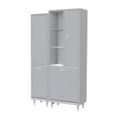 MODİLAYN Forbest İnci 95 x 165 cm Çamaşır Hazneli Çok Amaçlı Banyo & Mutfak Dolabı - 8