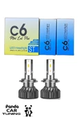 H7 Led Xenon Far Sis Ampulu C6 Slim Led Şimşek Etkili Pandacartuning - 2