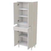 Modilayn EMİR ERA 55 x 173 x 32,5 cm Kapaklı Ve Çekmeceli Çok Amaçlı Banyo & Mutfak Dolabı - 5