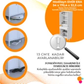 Modilayn EMİR ERA 55 x 173 x 32,5 cm Kapaklı Ve Çekmeceli Çok Amaçlı Banyo & Mutfak Dolabı - 3