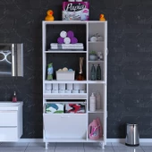 Modilayn MİS URLA YENİCE 90 x 183 x 32,5 cm Kirli Çamaşır Hazneli Çok Amaçlı Banyo Dolabı - 4