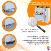 Modilayn YENİCE 90 x 97,5 x 32,5 cm Çamaşır Hazneli Çok Amaçlı Banyo & Mutfak Dolabı - 3