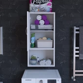 Modilayn ŞİLE 50 x 85 x 32,5 cm Makine Üstü Asma ve Çok Amaçlı Banyo Dolabı thumbnail 5