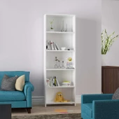 Modilayn AY 5 Raflı Kitaplık Kütüphane Ofis Dosya Evrak Kiler Düzenleyici Raf - 2