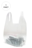 Şeffaf Atlet Poşet Küçük Boy 24x43 cm 1 Paket Takriben 300 Adet - 1