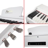 Jwin Sapphire SDP-120 Çekiç Aksiyonlu 88 Tuşlu Dijital Piyano - Beyaz - 5