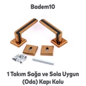 Defne Lüx Rose Gold Kare Rozetli Oda Kapısı Uyumlu Kapı Kolu Sağa ve Sola Uygun Kolları 1 Takım thumbnail 5