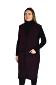 Kadın Triko Uzun Yelek UY1574 BGL-ST03456 - 5