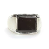 925 Ayar Gümüş Onix Taşlı Erkek Yüzük thumbnail 3