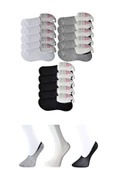Siyah Gri ve Beyaz Kadın Babet Çorap 15 çift thumbnail 1