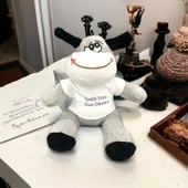 Kişiye Özel Tasarlanabilir Tişört Baskılı Hediyelik Sevimli Peluş Eşekcik 25 Cm - 1