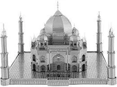 TAÇ MAHAL HİNDİSTAN 3D Metal Maket Bulmaca Puzzle modeli kitleri DIY 14+ Yaş 125+ parça - 1